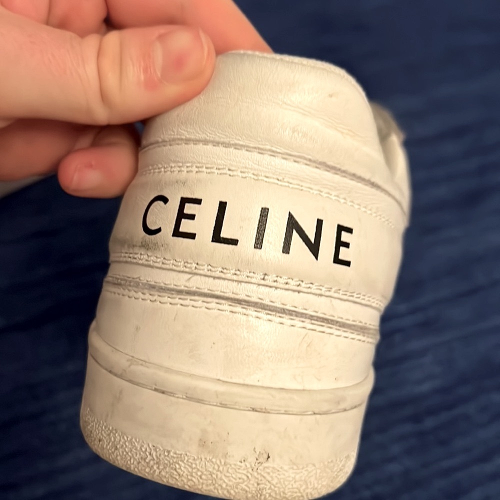 Celine White Leather Sneeaker Size 41 A